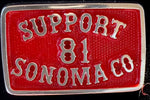 100% silver support pin red ￼