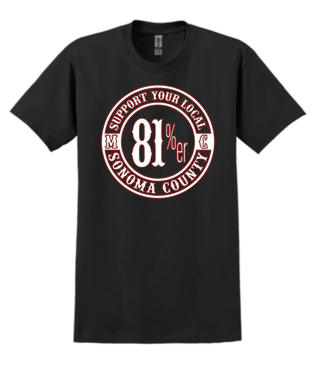 103-Mens T-Shirt - 81%er Support Tee - NEW!! – Sonoma County 