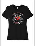 Women  T-shirt heart with crown support 81-Ladies