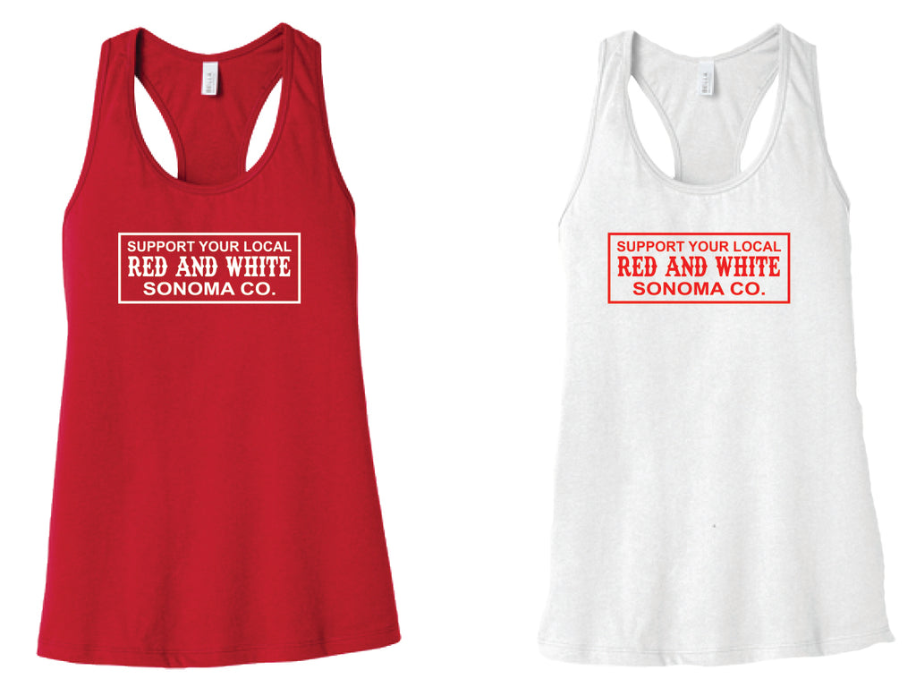 Support 81 Frisco Women’s Tank Top - White/Red