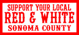 Stickers - Support Your Local Red & White Sonoma County Sticker